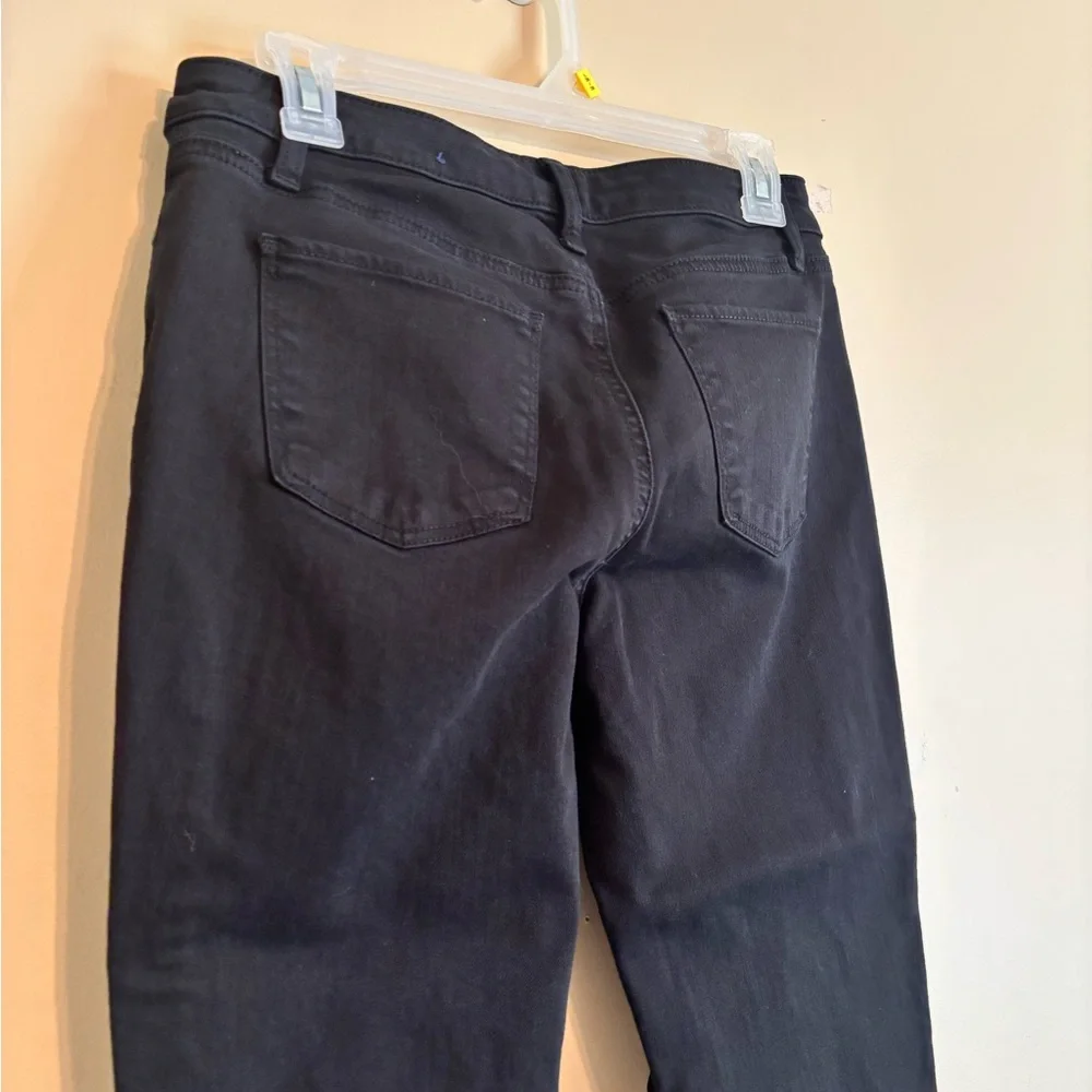 Talbots jeans cropped black high rise straight womens size 6 petite